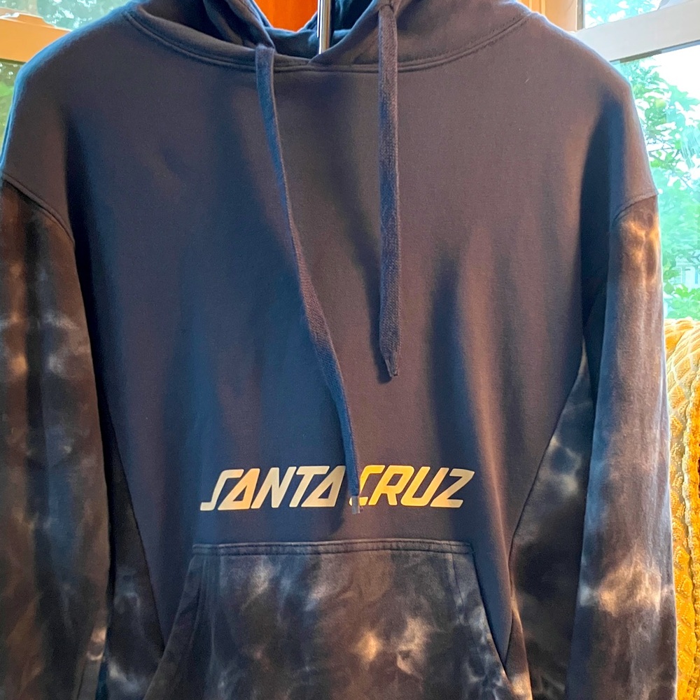 Santa Cruz Skateboards Navy and Tie-Dye Hoodie